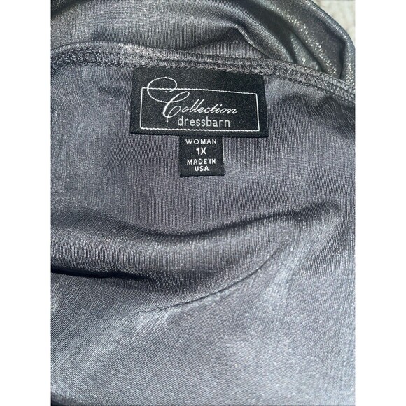 Dressbarn Collection Women’s Grey Silver Sequin Beaded Dressy Cami Top Size 1X - Picture 6 of 8